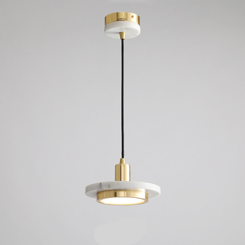 Suspension Moderne en Marbre - Lampe LED Élégante et Minimaliste