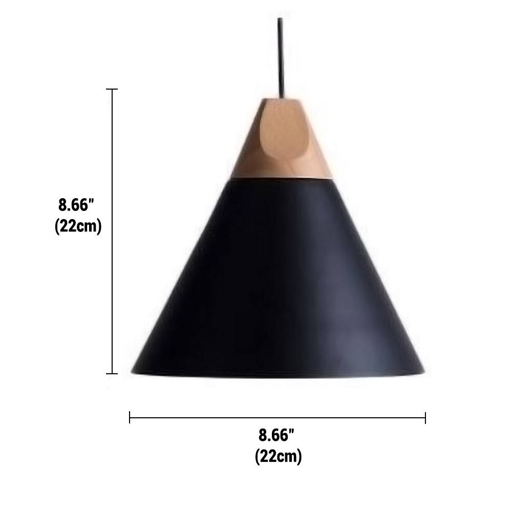 Lampe Pendante Bardais - Design Bois et Métal avec Câble Ajustable