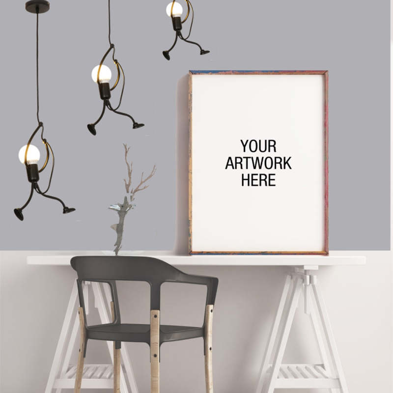 Lampe Suspendue Retro Iron Man - Design Humoristique et Élégant