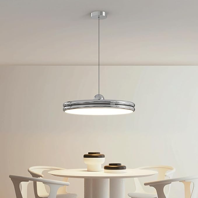 Suspension Moderne LED avec Dimmable et Longueur de Câble Ajustable - Lampe Pendante en Métal et Acrylique