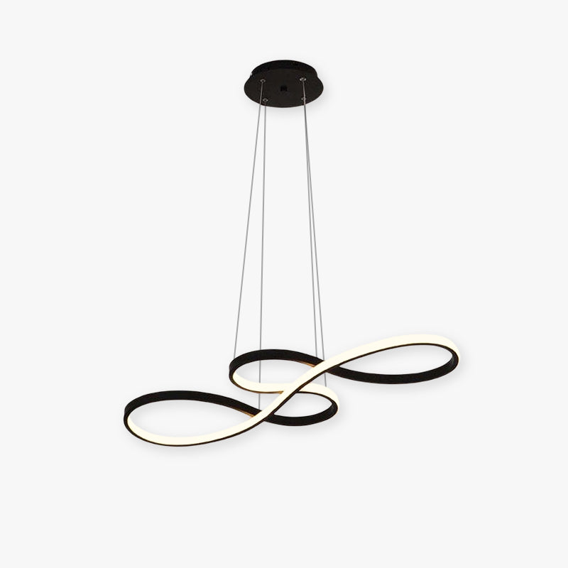 Lampe Suspendue Design Notes de Musique – LED avec Cadre en Métal (Noir, Blanc, Or)