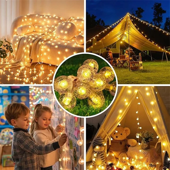 Guirlande Solaire LED Étanche – Éclairage Extérieur Décoratif pour Jardin, Terrasse et Balcon