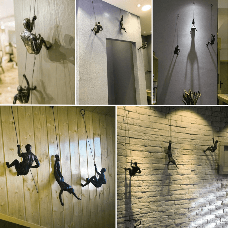 Ascendant | Ensemble de décoration murale homme grimpant créatif