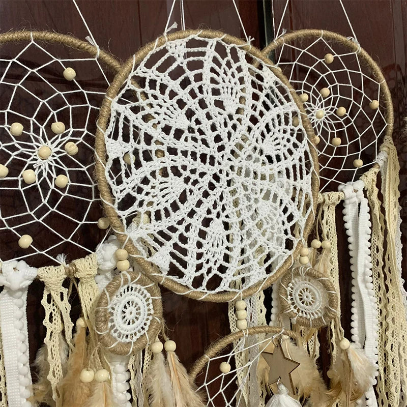 Set de 5 Attrape-Rêves Bohème – Élégance Artisanale et Ambiance Paisible