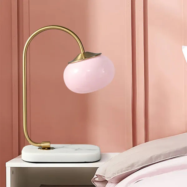 Lampe de Table Marshmallow - Design Moderne en Métal et Verre avec Éclairage Doux