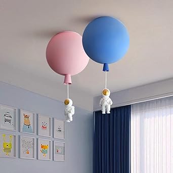 Lampe LED Moderne Lune Astronaute - Suspension Éclairante Unique pour Chambre