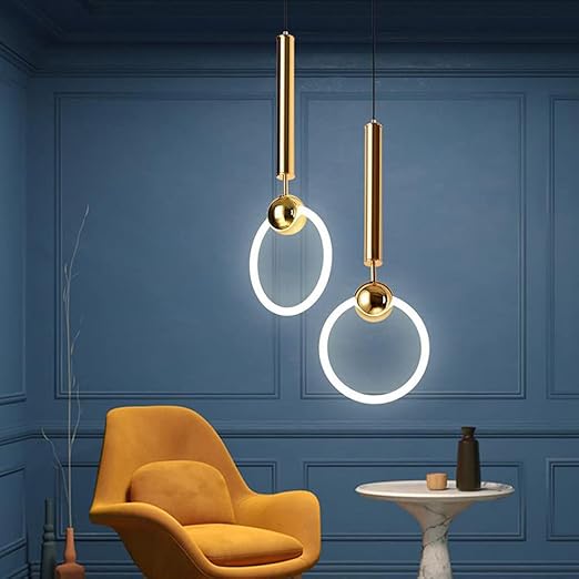 Suspension LED Nordic Simple - Lampe Minimaliste en Métal pour Cuisine, Salle à Manger et Bureau