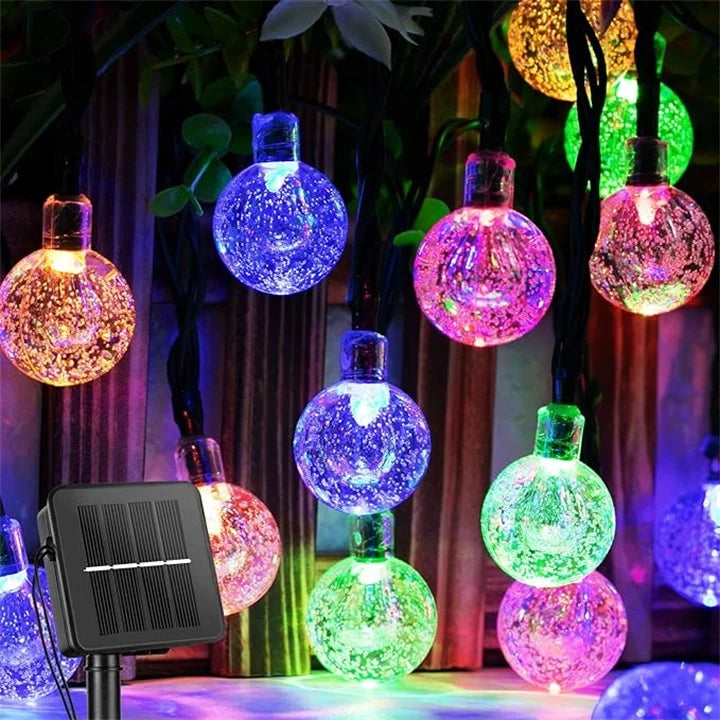 Guirlande Solaire LED Étanche – Éclairage Extérieur Décoratif pour Jardin, Terrasse et Balcon