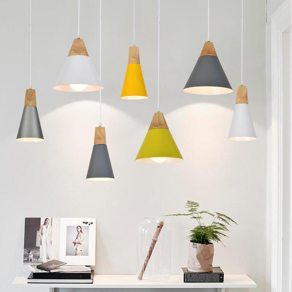 Lampe Pendante Bardais - Design Bois et Métal avec Câble Ajustable