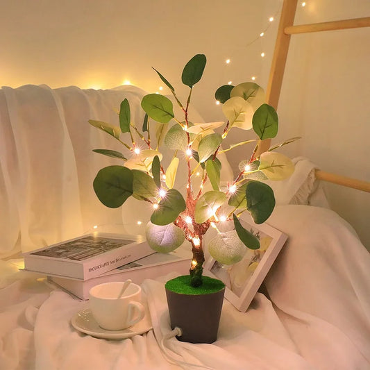 Lampe de Nuit LED Branches de Noël avec USB – Éclairage Doux et Élégant