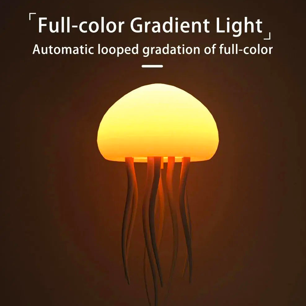 Lampe Méduse LED – Éclairage Relaxant Ajustable, Design Moderne Rechargeable avec Contrôle Tactile