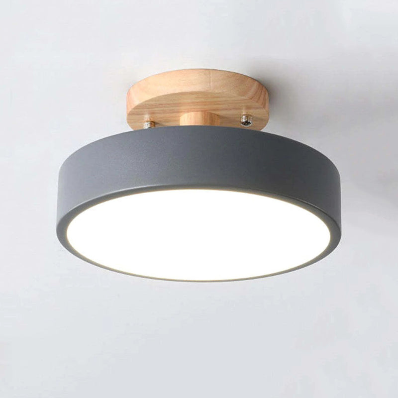 Plafonnier LED Moderne en Bois – Éclairage Minimaliste avec Fonction Dimmable pour Bureau et Salon