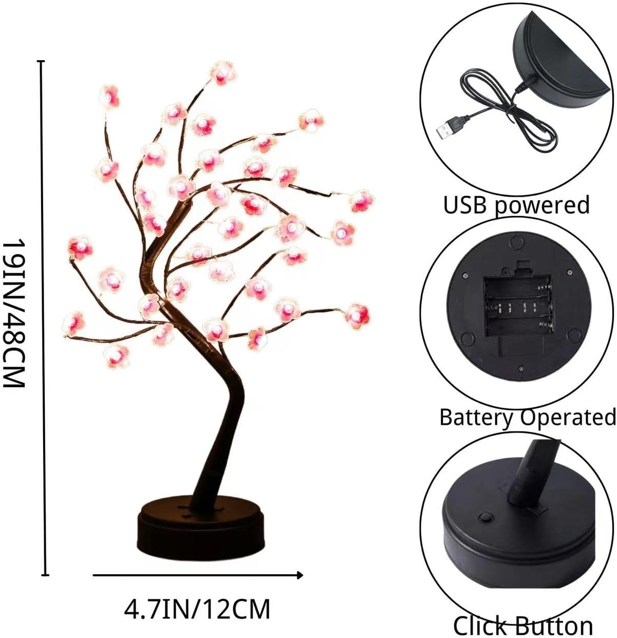 Lampe Bonsai LED Fleur de Cerisier