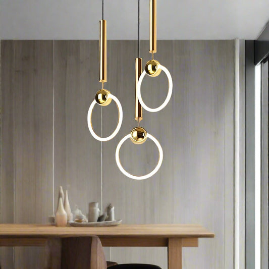 Suspension LED Nordic Simple - Lampe Minimaliste en Métal pour Cuisine, Salle à Manger et Bureau