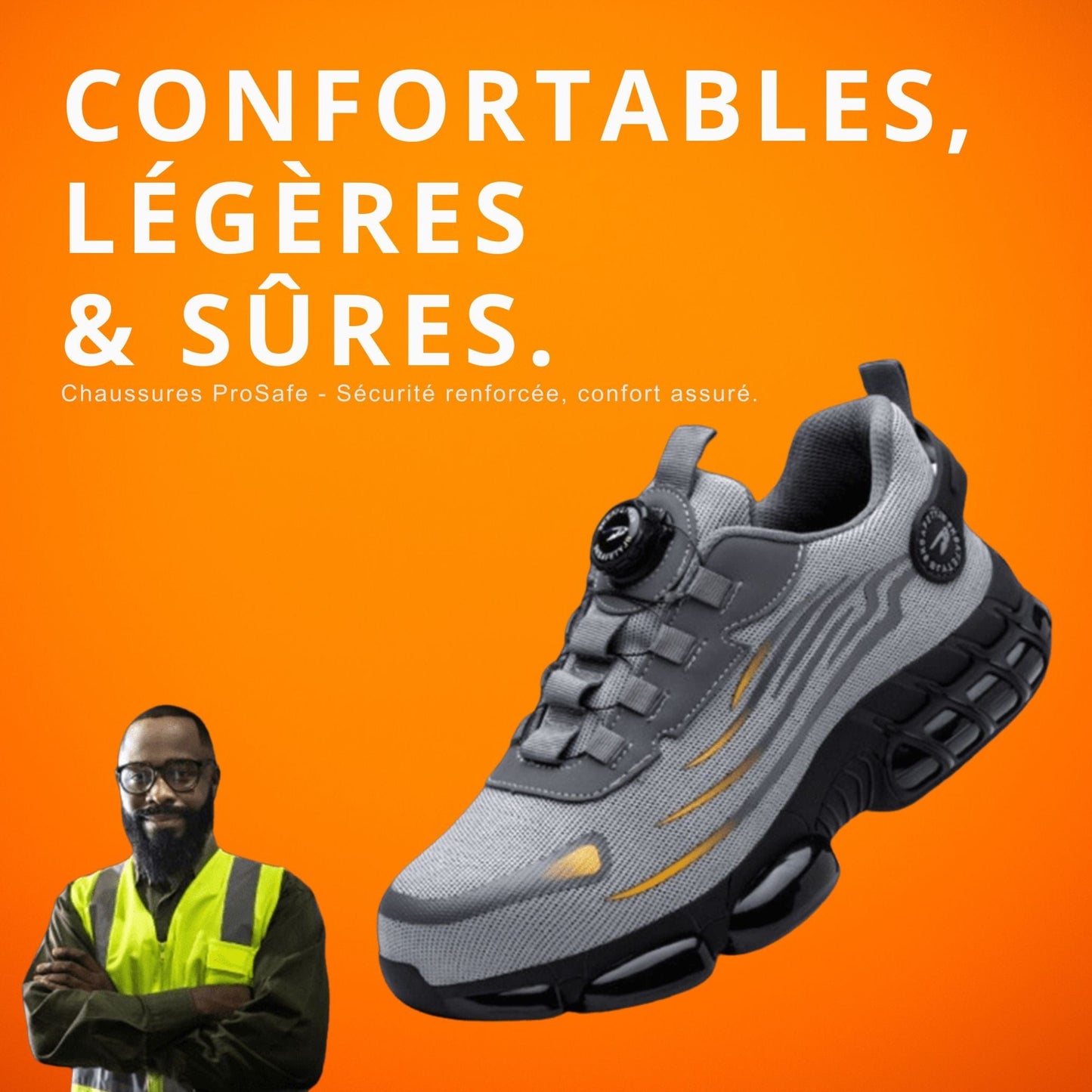 Chaussures de Sécurité SafeCore – Légères, Antidérapantes, Embout Renforcé, Confort Ergonomique