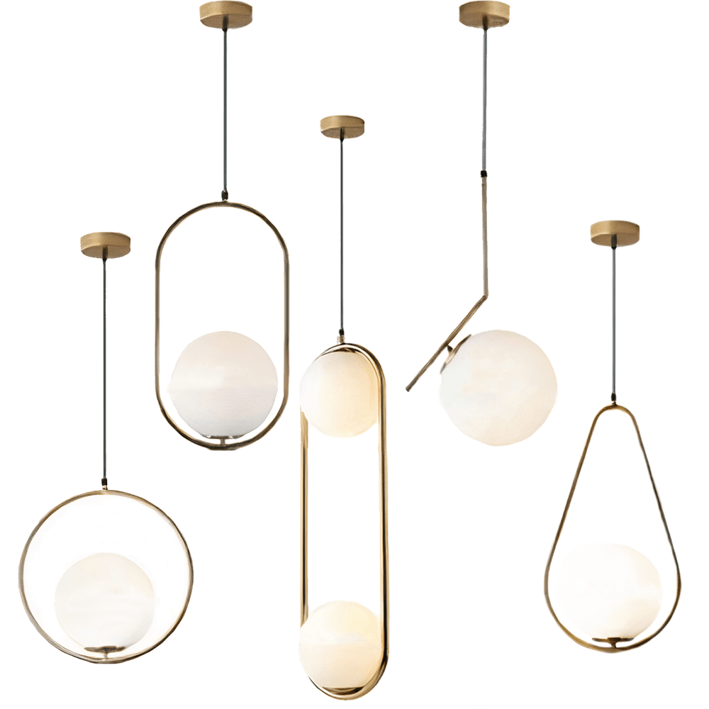 Suspension Élégante Drop – Lampe Pendentif Design Moderne en Métal avec Abat-jour en Verre