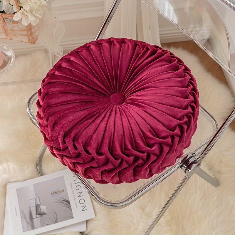 Coussin en Velours Rond en Forme de Citrouille | Coussin Tissé Doux pour Canapé et Chaise de Bureau | Housse Lavable, Coussin Décoratif pour Salon et Chambre