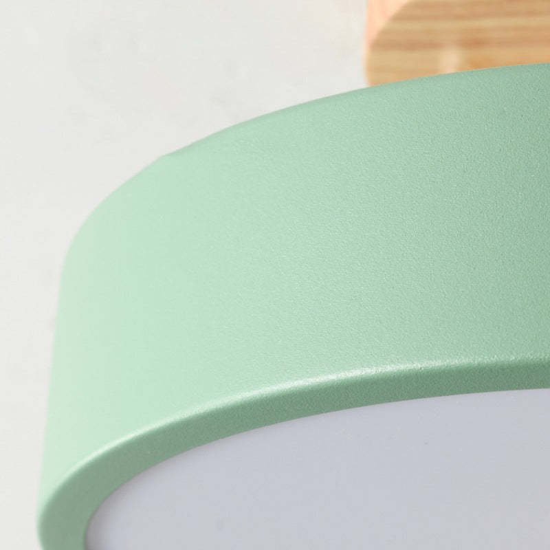 Plafonnier LED Moderne en Bois – Éclairage Minimaliste avec Fonction Dimmable pour Bureau et Salon