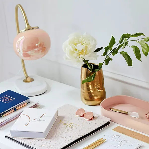 Lampe de Table Marshmallow - Design Moderne en Métal et Verre avec Éclairage Doux