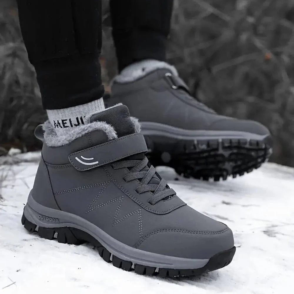 ThermoGrip Boots – Bottes Chaudes Hiver, Antidérapantes, Imperméables, Unisexe avec Fermeture Velcro