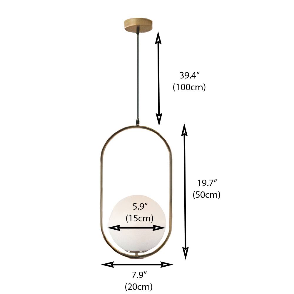 Suspension Élégante Drop – Lampe Pendentif Design Moderne en Métal avec Abat-jour en Verre