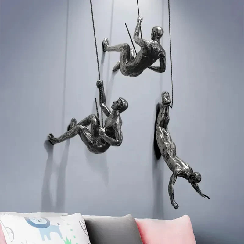 Ascendant | Ensemble de décoration murale homme grimpant créatif