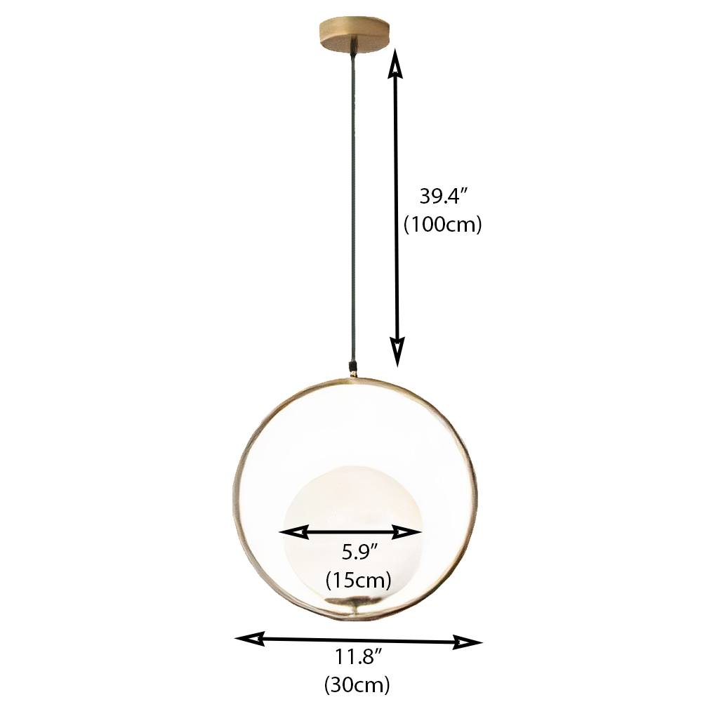 Suspension Élégante Drop – Lampe Pendentif Design Moderne en Métal avec Abat-jour en Verre