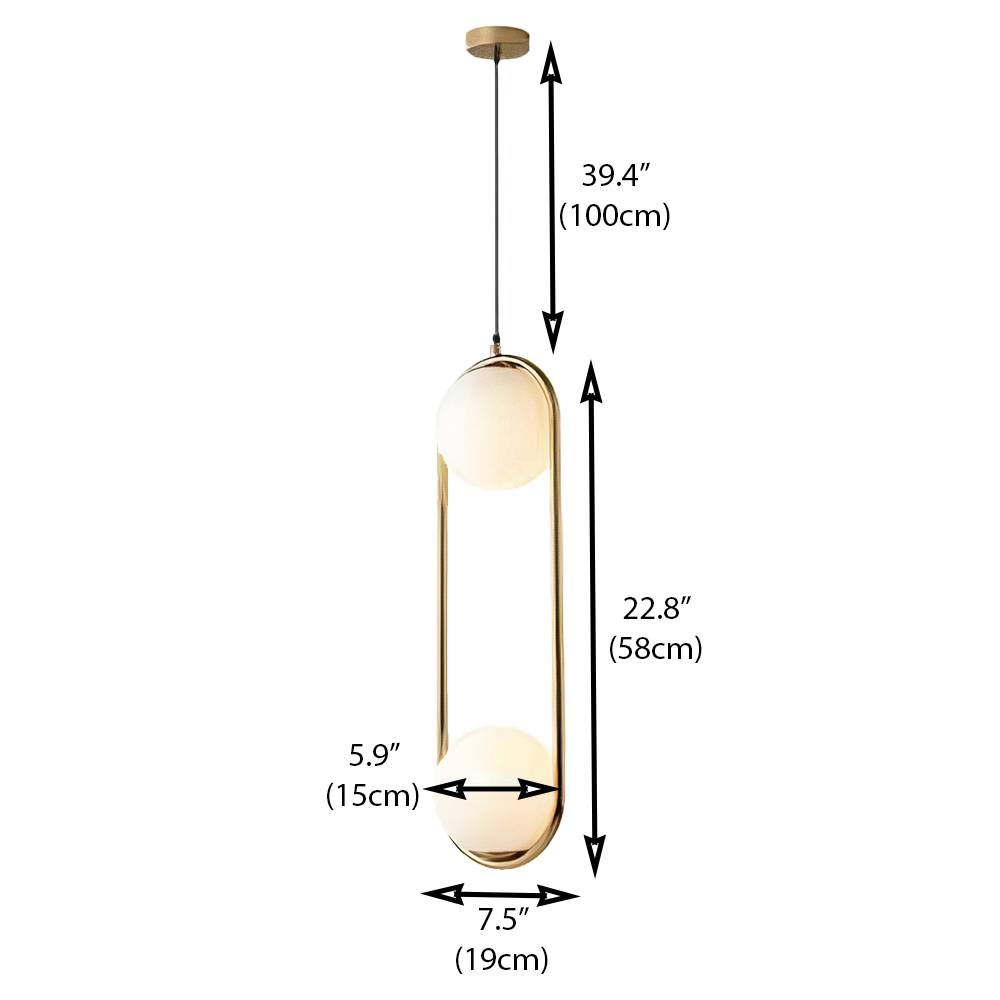 Suspension Élégante Drop – Lampe Pendentif Design Moderne en Métal avec Abat-jour en Verre