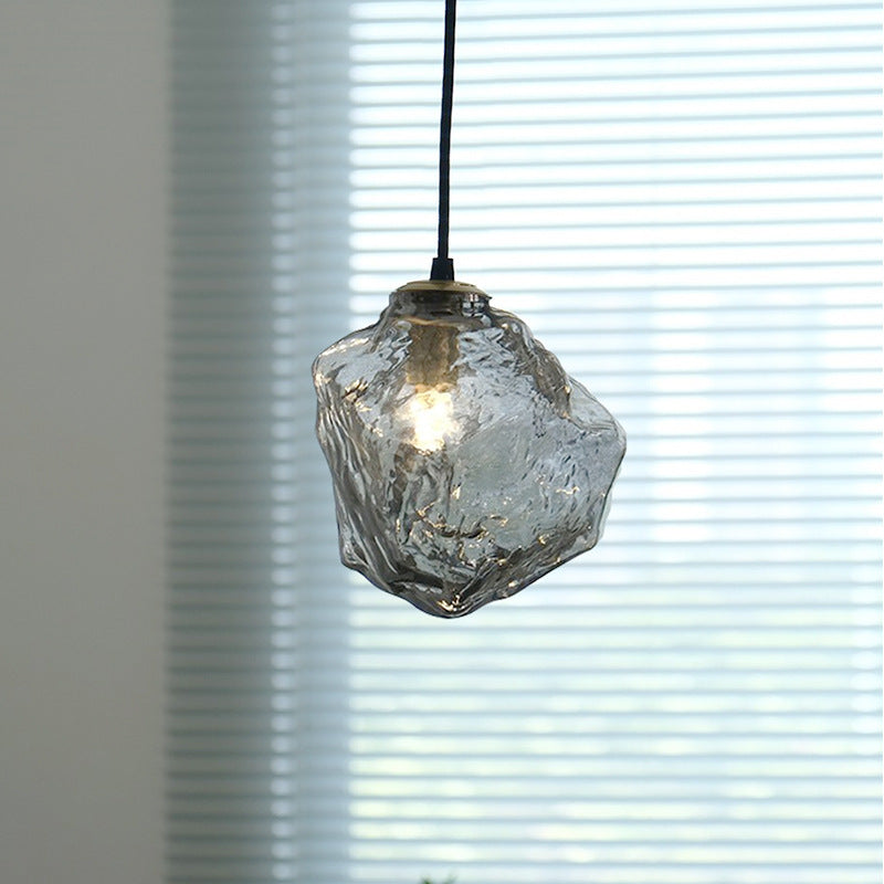 Suspension Lava Glass en Cuivre et Verre – Éclairage LED Moderne