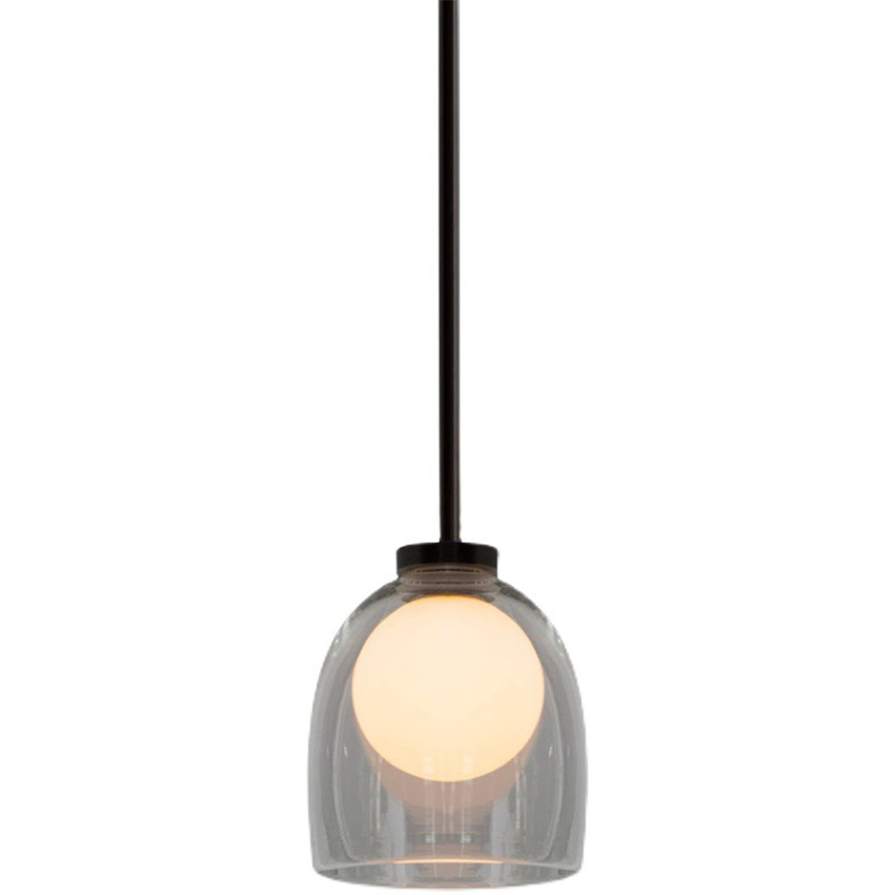 Suspension Moderne en Verre avec Abat-jour Transparent ou Fumé – Éclairage Élégant et Raffiné