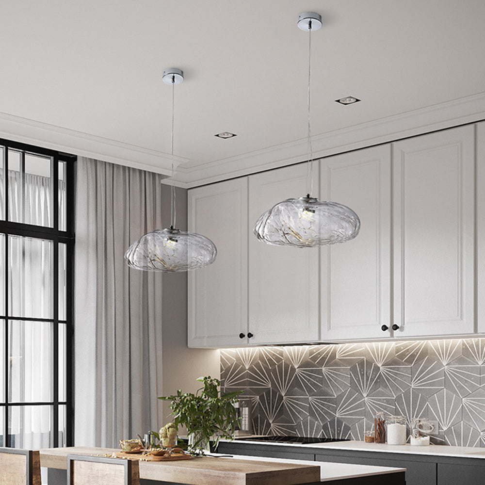 Suspension Minimalist en Verre Soufflé – Lampe Moderne et Élégante avec Source LED