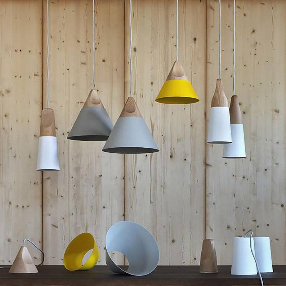 Lampe Pendante Bardais - Design Bois et Métal avec Câble Ajustable