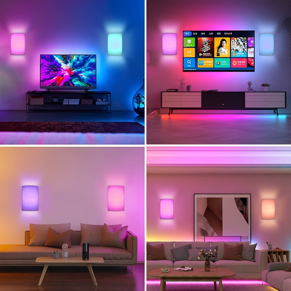 Applique murale RGB à piles avec télécommande