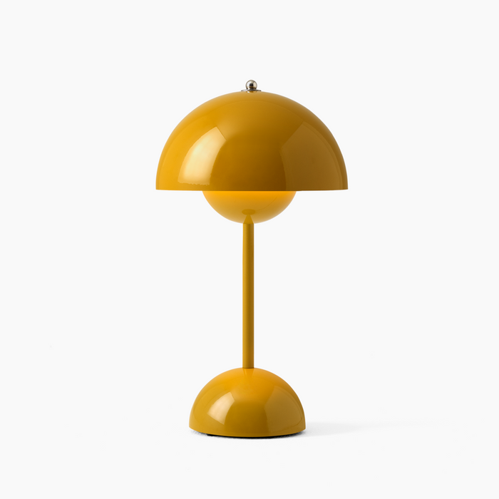Lampe de Table AuroraGlo - Design Élegant et Sans Fil, Dimmable, Par Verner Panton