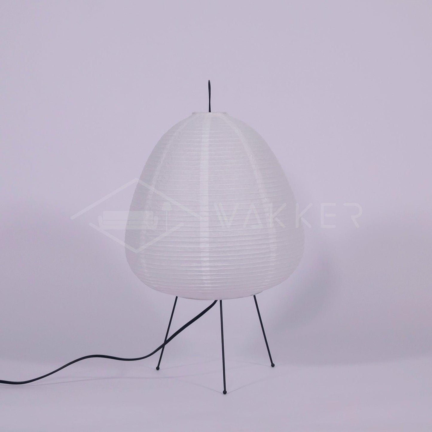 Lampe de Table Akari – Design Inspiré du Japon avec Papier de Murier et Métal