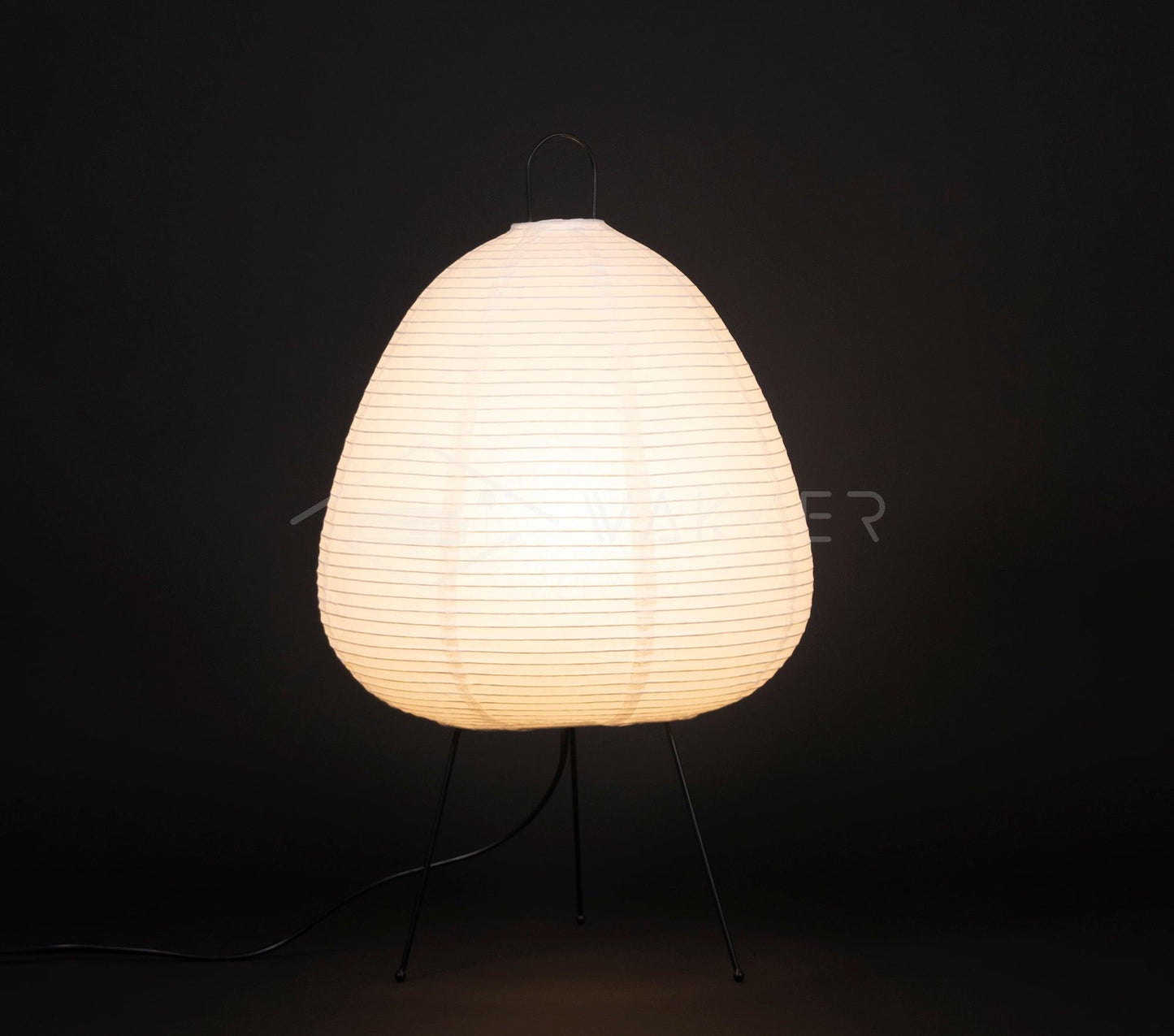 Lampe de Table Akari – Design Inspiré du Japon avec Papier de Murier et Métal