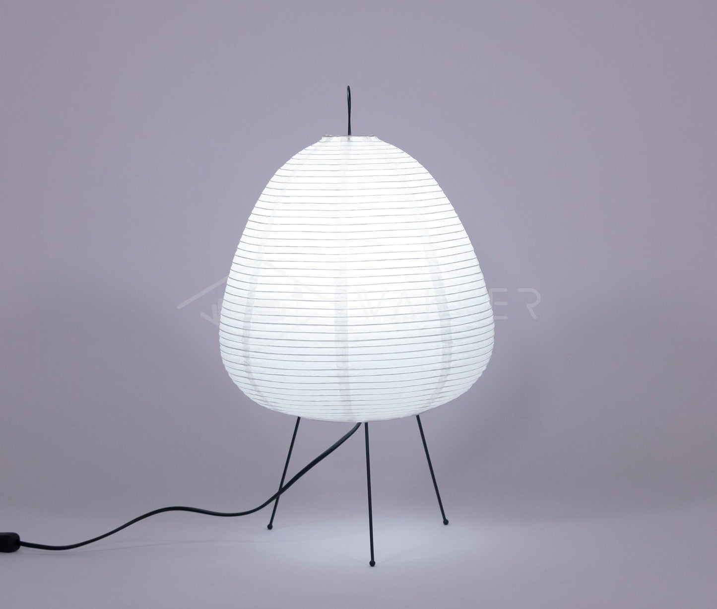 Lampe de Table Akari – Design Inspiré du Japon avec Papier de Murier et Métal