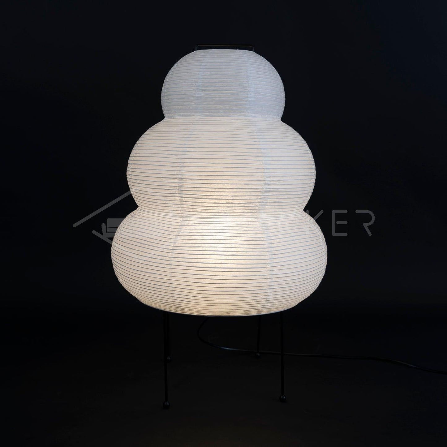 Lampe de Table Akari – Design Inspiré du Japon avec Papier de Murier et Métal