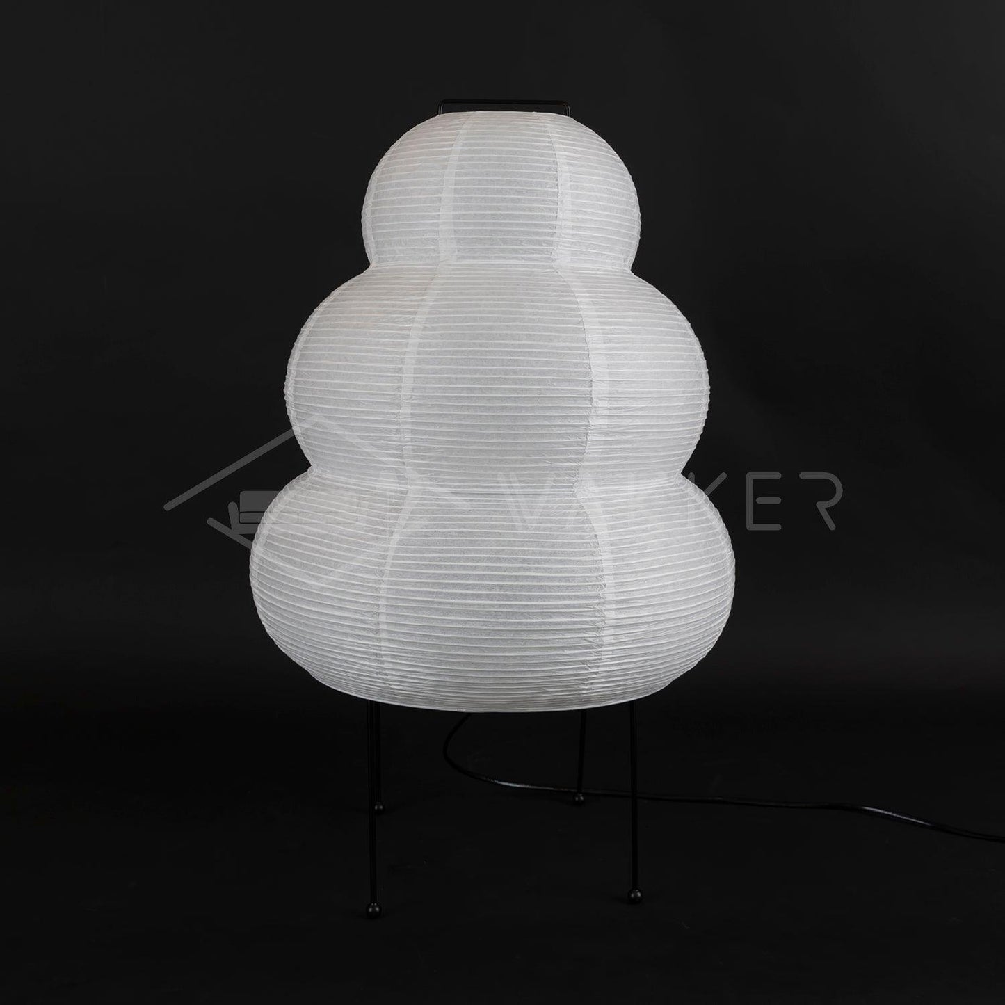 Lampe de Table Akari – Design Inspiré du Japon avec Papier de Murier et Métal