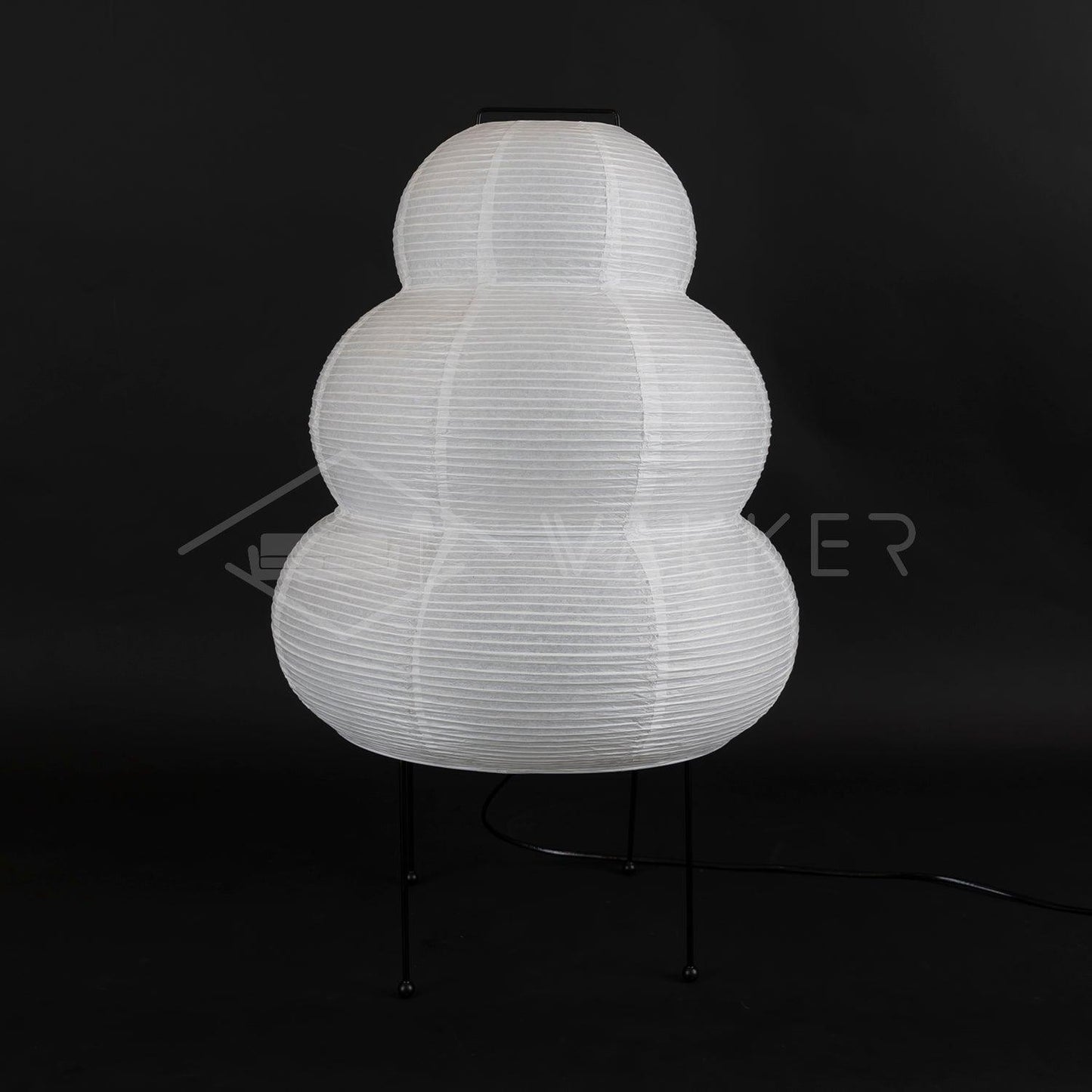 Lampe de Table Akari – Design Inspiré du Japon avec Papier de Murier et Métal