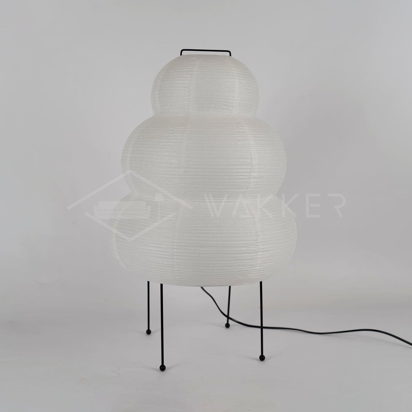 Lampe de Table Akari – Design Inspiré du Japon avec Papier de Murier et Métal