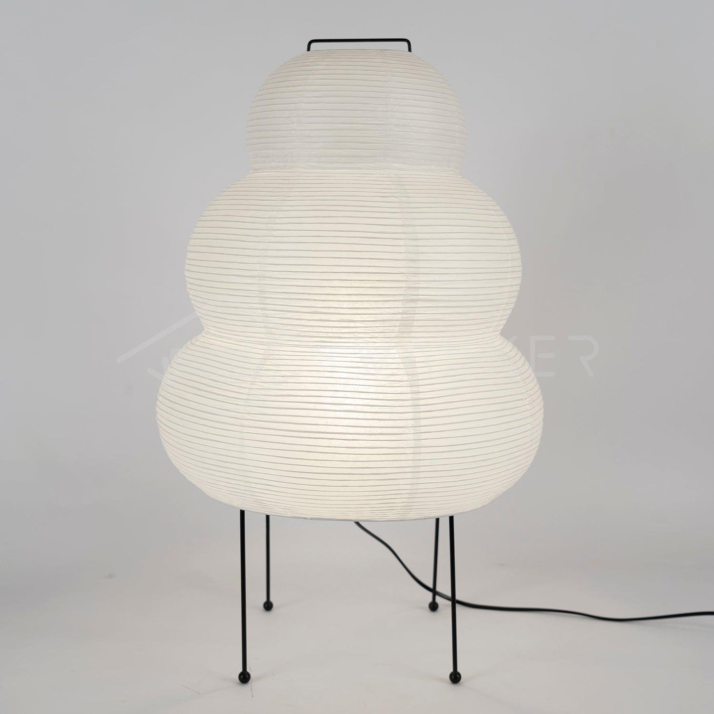 Lampe de Table Akari – Design Inspiré du Japon avec Papier de Murier et Métal