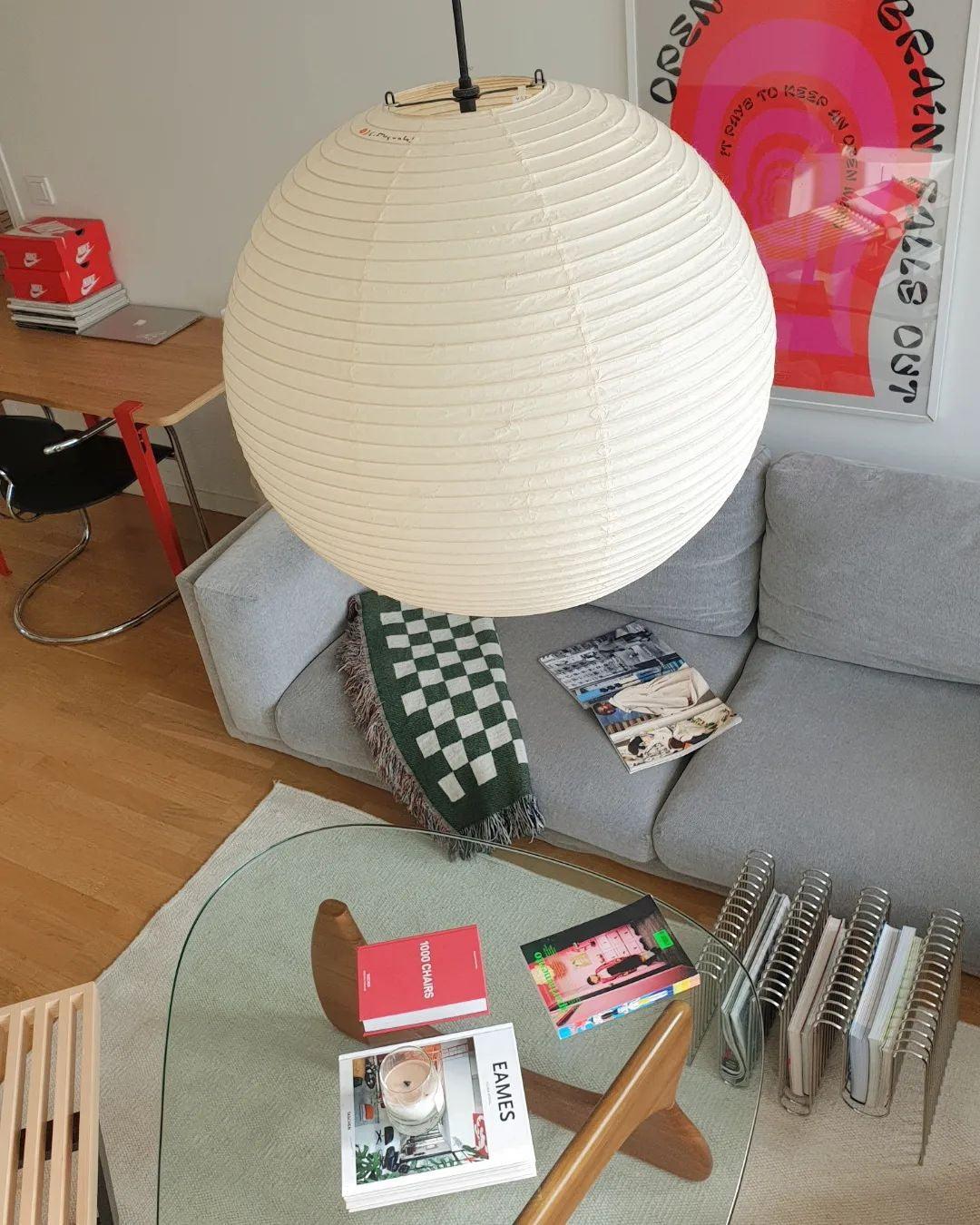 Suspension Akari A Series - Luminaire Japonais Moderne en Papier, Design Élégant et Minimaliste