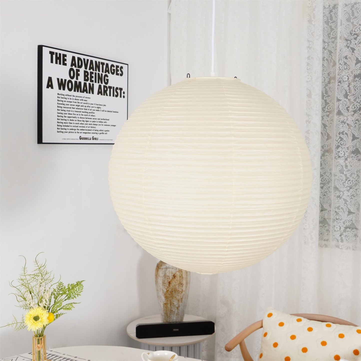 Suspension Akari A Series - Luminaire Japonais Moderne en Papier, Design Élégant et Minimaliste
