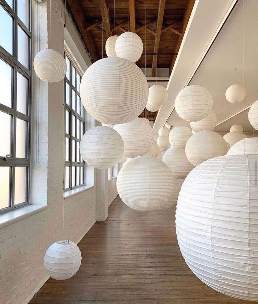 Suspension Akari A Series - Luminaire Japonais Moderne en Papier, Design Élégant et Minimaliste