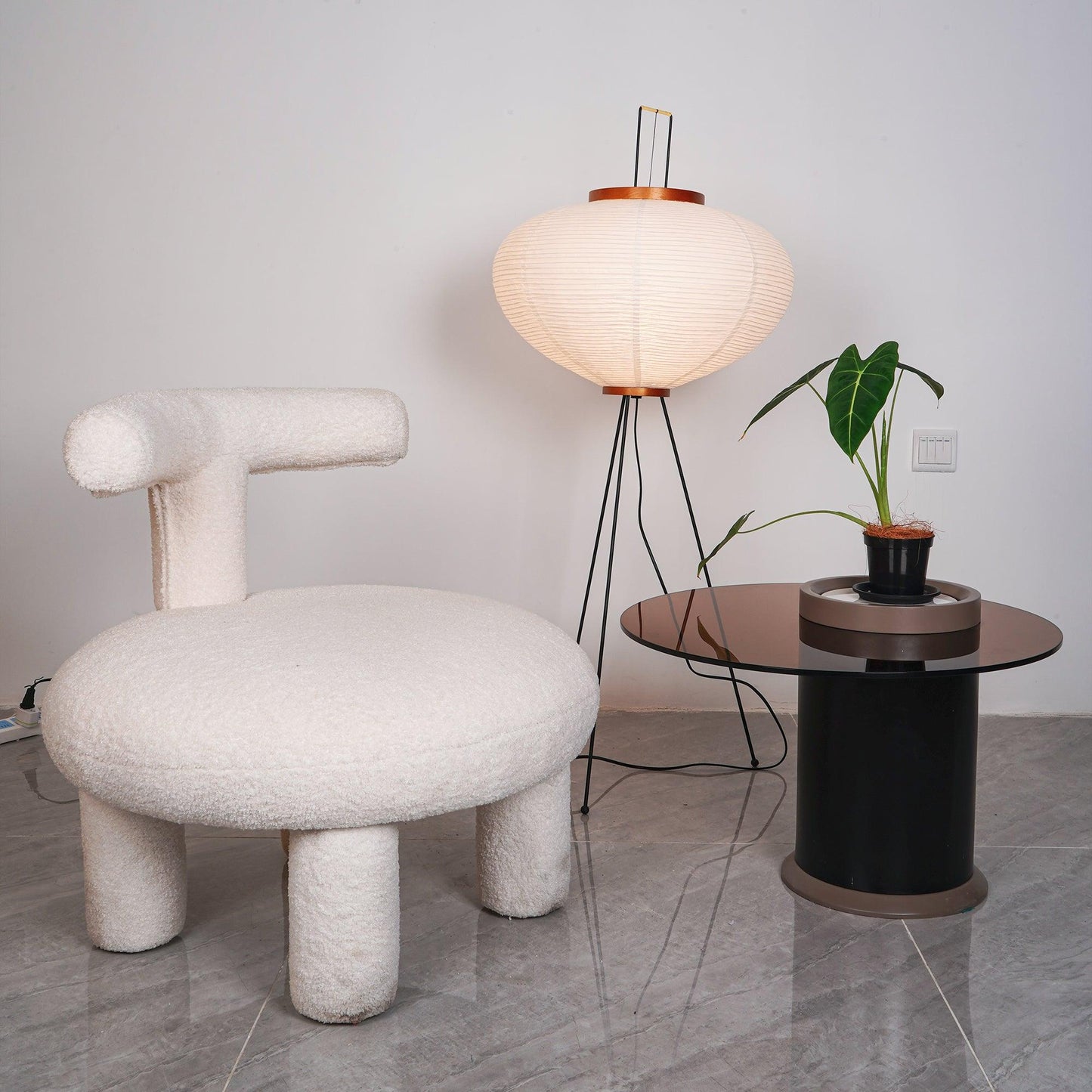 Lampadaire en Papier de Riz - Élégance Minimaliste pour Salon et Chambre