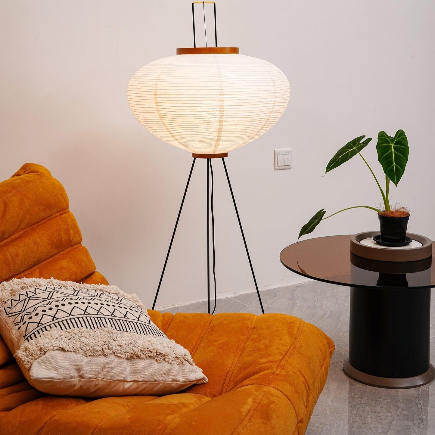 Lampadaire en Papier de Riz - Élégance Minimaliste pour Salon et Chambre