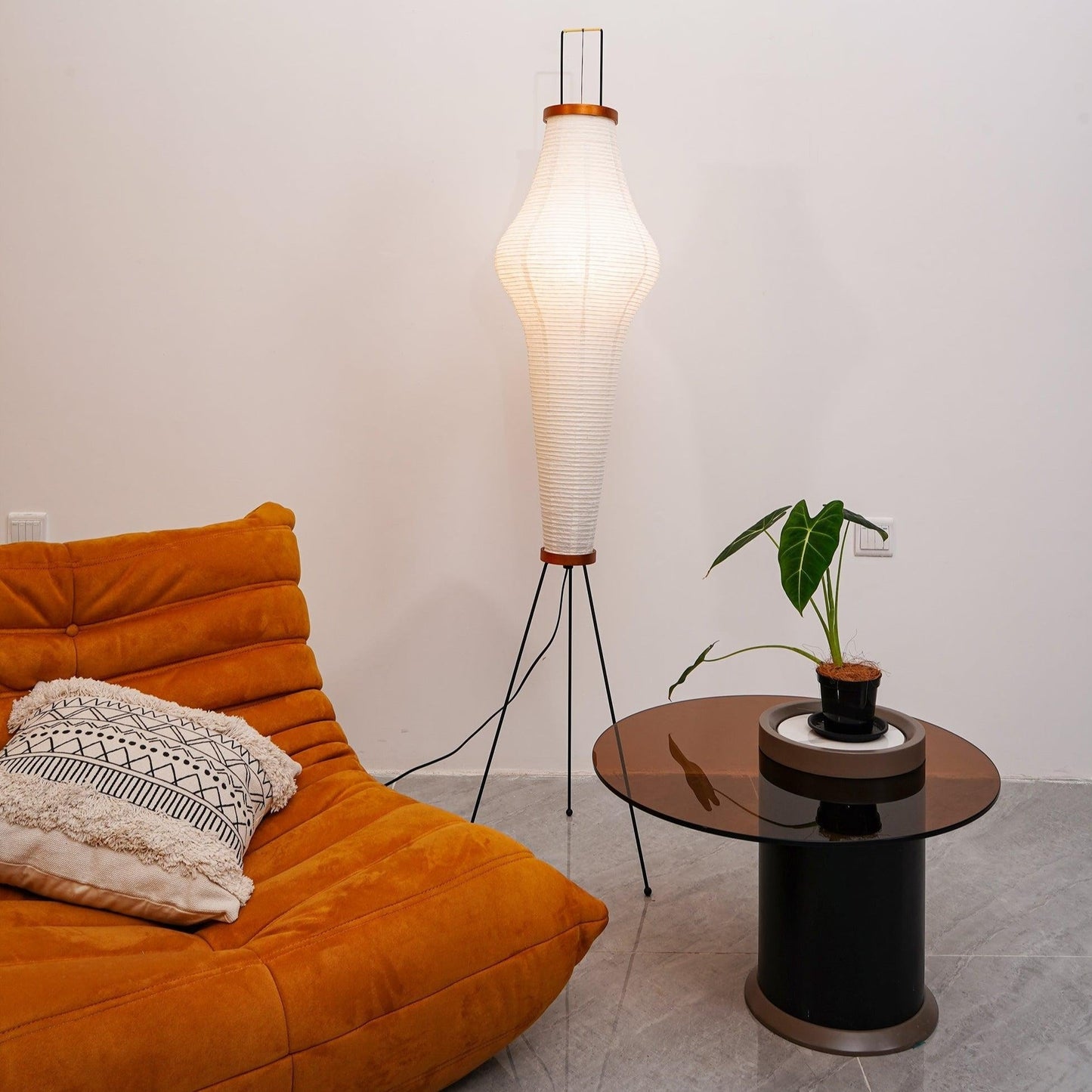 Lampadaire en Papier de Riz - Élégance Minimaliste pour Salon et Chambre