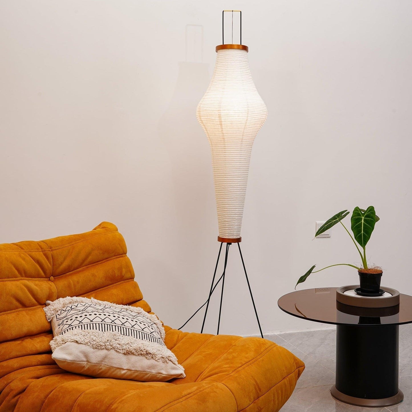 Lampadaire en Papier de Riz - Élégance Minimaliste pour Salon et Chambre