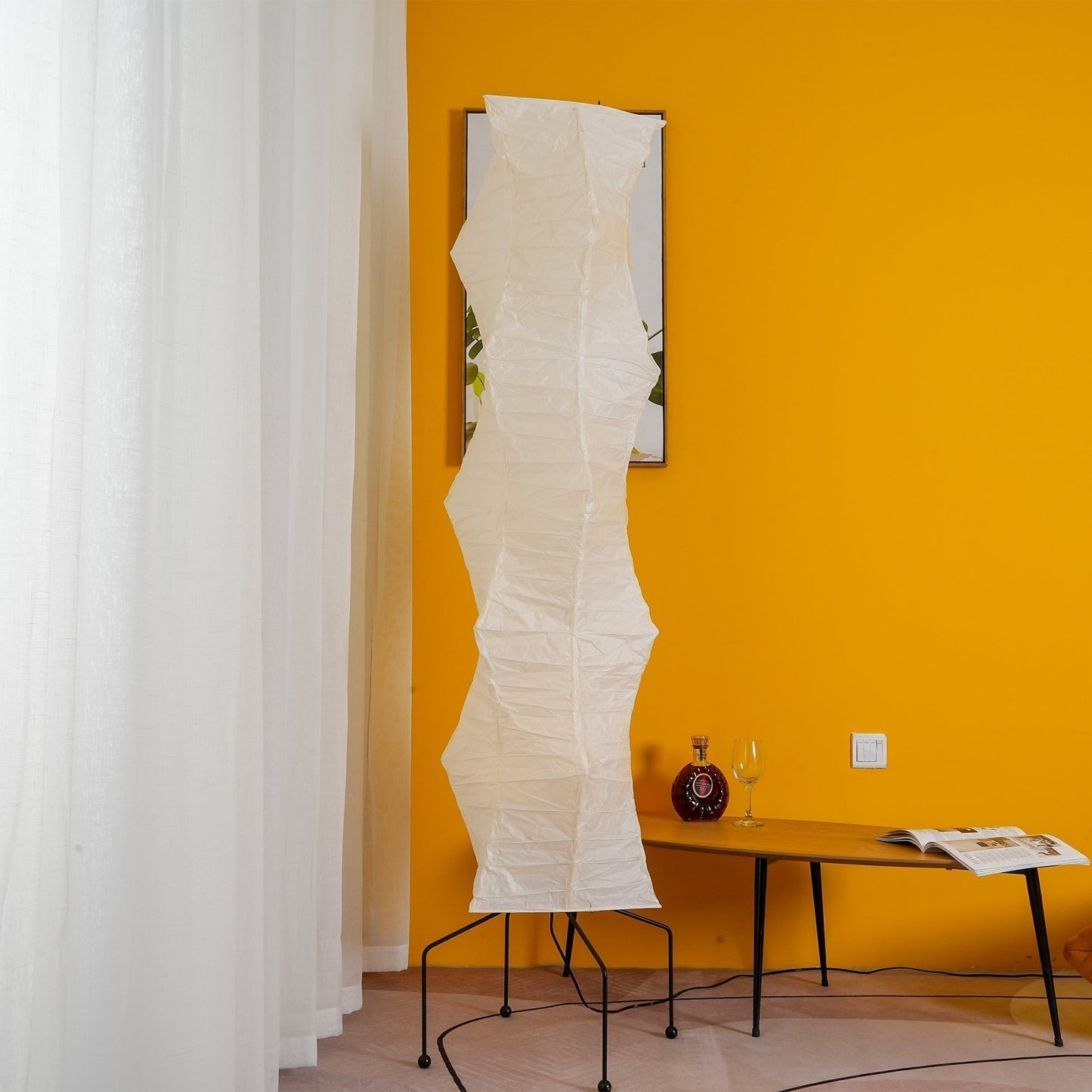 Lampadaire en Papier de Riz - Élégance Minimaliste pour Salon et Chambre